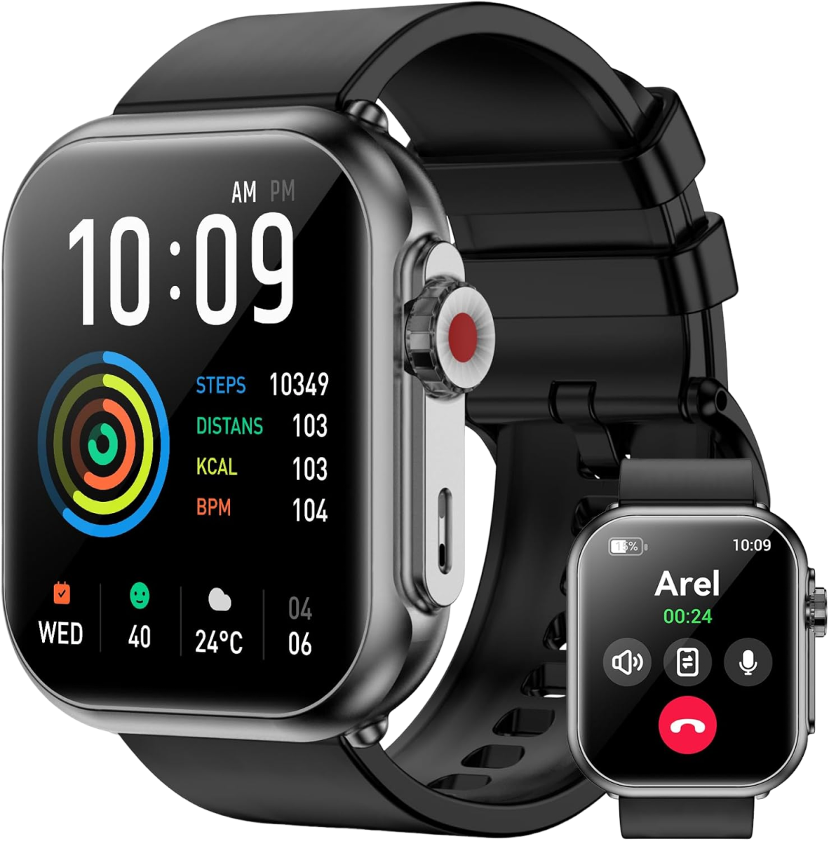 Smart Watch for Men Women, 1000mAh Battery 100-Day Standby